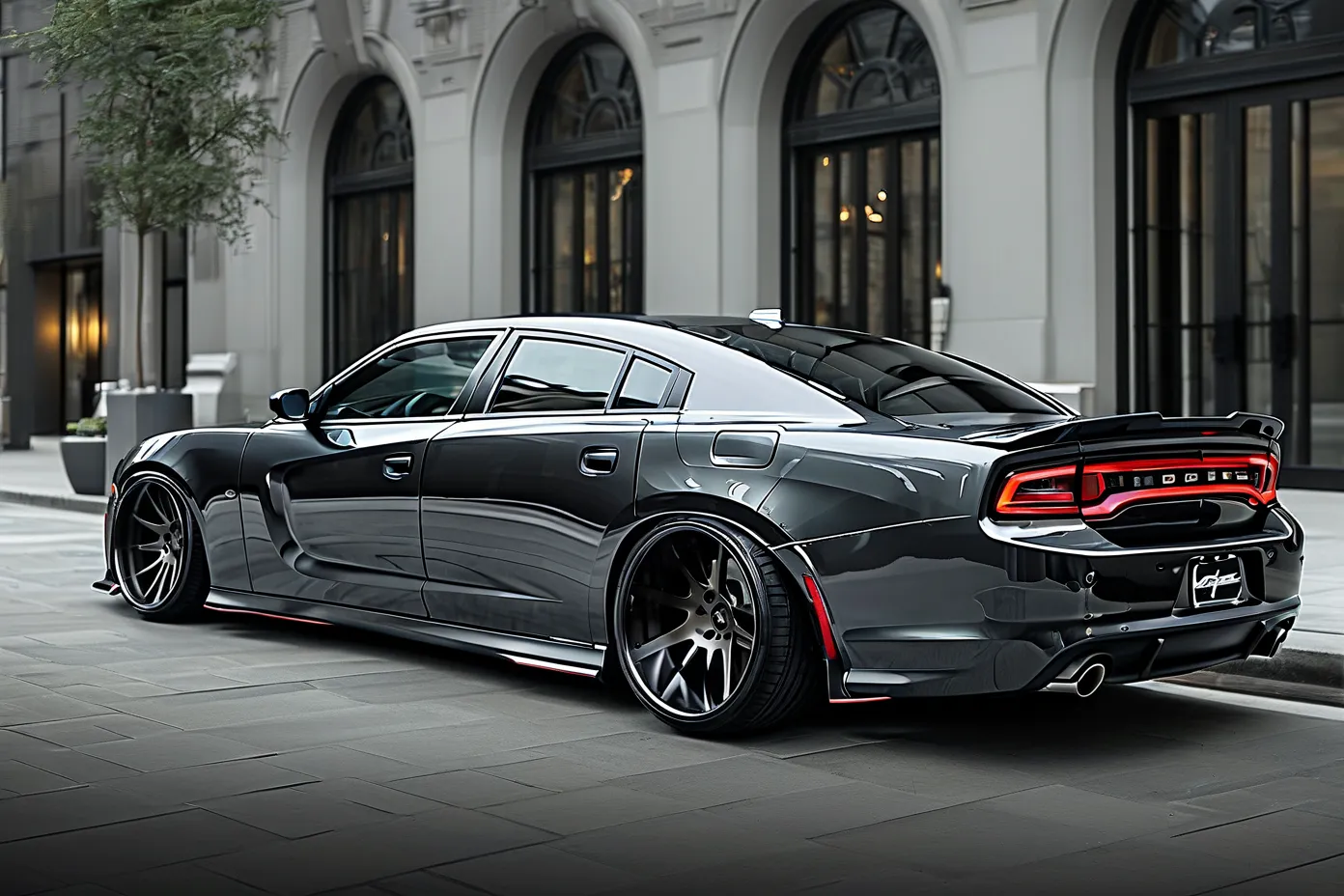 Dark Gray Dodge Charger | High-Performance Luxury Sedan