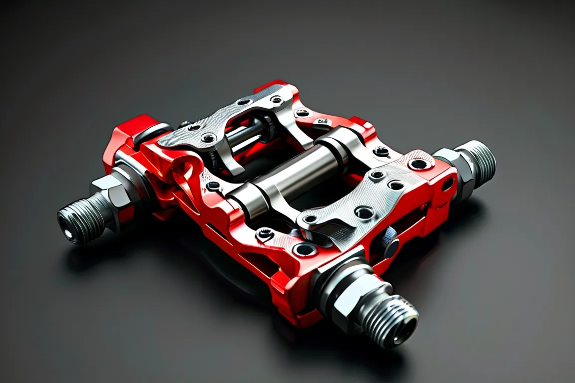 Red BMX Pedals - High-Grip Durable Design for Stunt & Racing